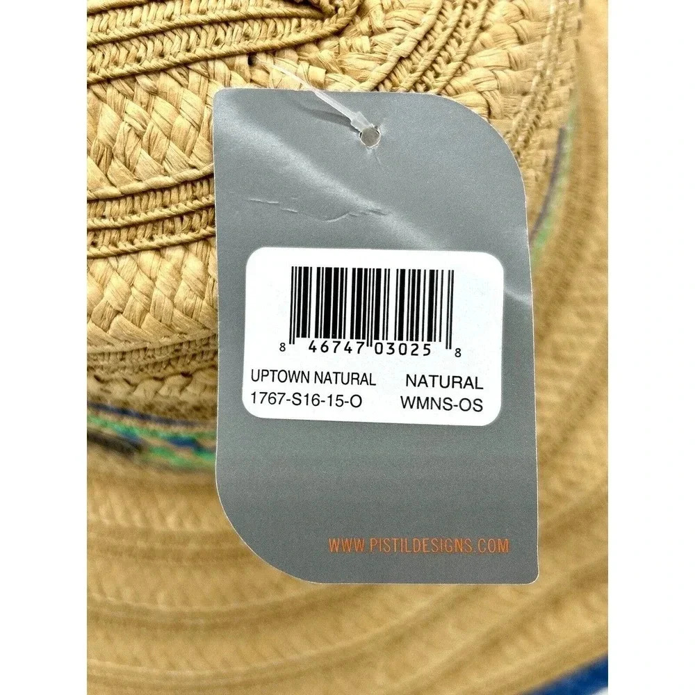 New Pistil Wide Brim Floppy Summer Straw Sun Hat Beach Women's Unisex OS NWT - Picture 8 of 13